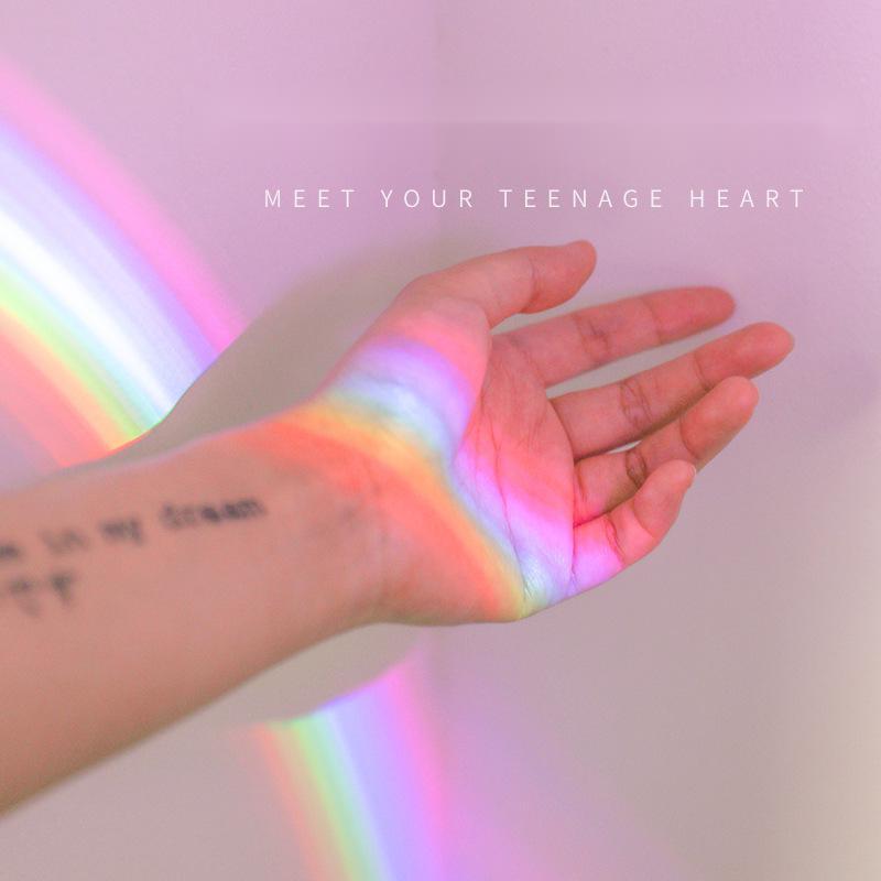 Colorful Rainbow Projection Lamp LED Night Light Shell Light Novelty Rechargeable Night Light for Children Kids Gift Light